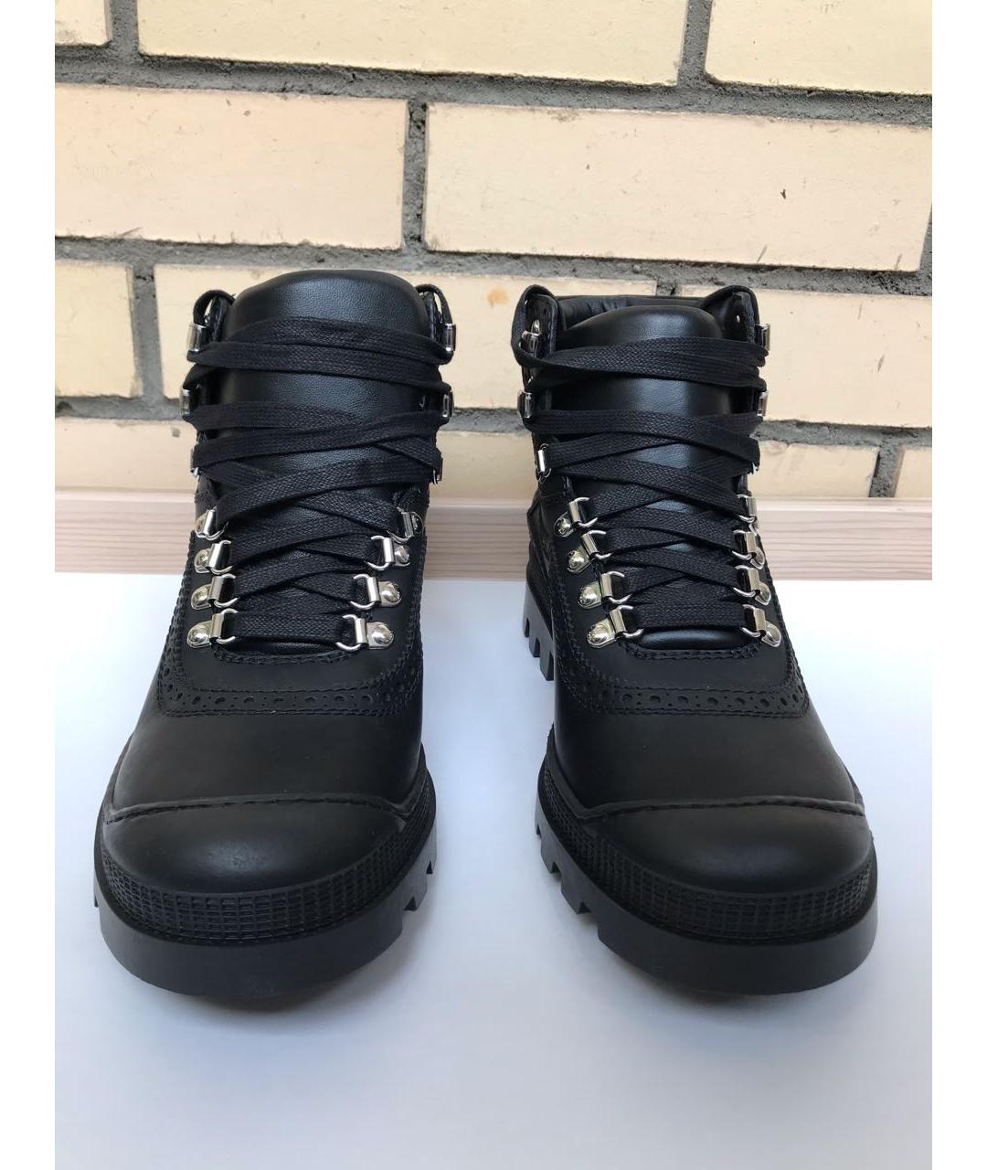 LOEWE Черные кожаные высокие ботинки, фото 2