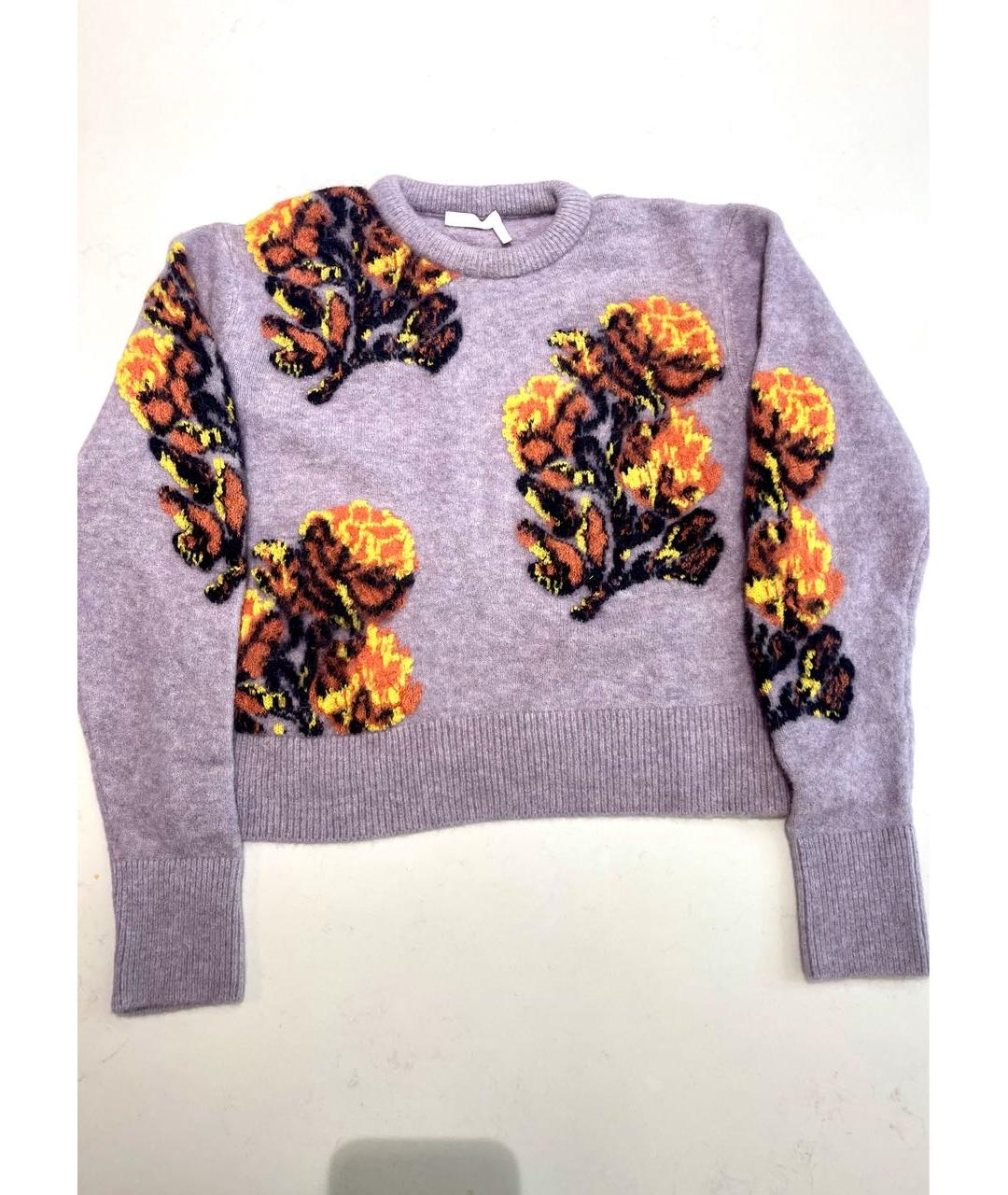 CHLOE Фиолетовый шерстяной джемпер / свитер, фото 4