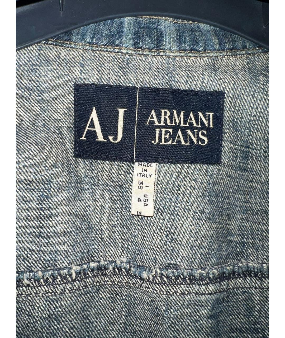 ARMANI JEANS Голубая деним куртка, фото 3