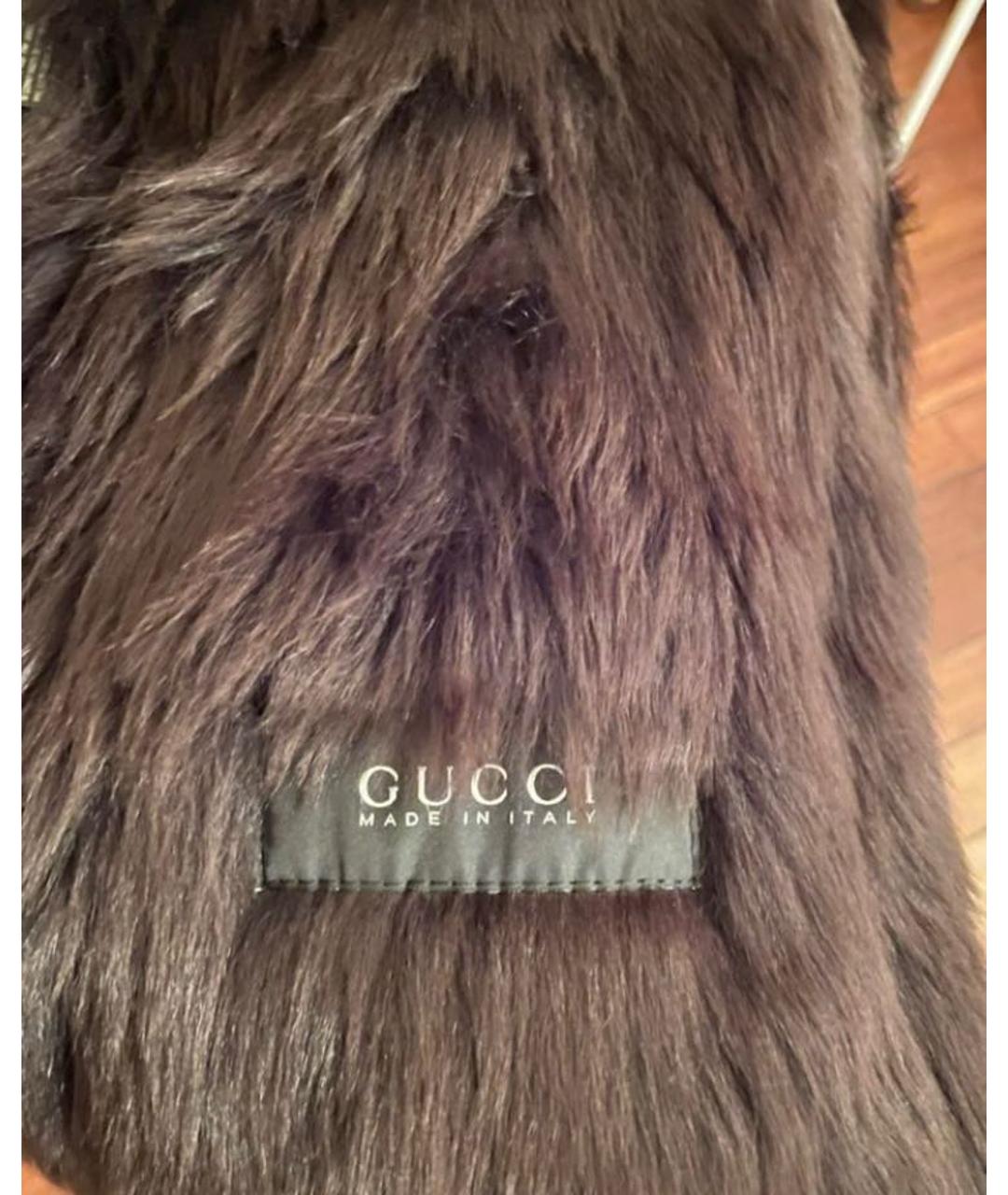 GUCCI Коричневая дубленка, фото 4