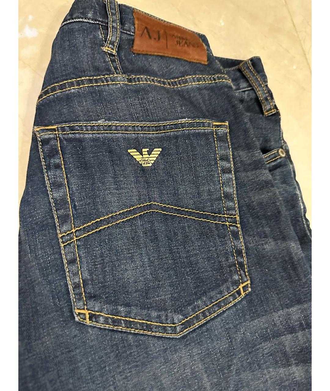 ARMANI JEANS Синие хлопковые джинсы, фото 2