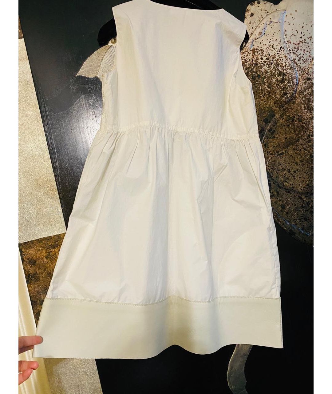 CELINE PRE-OWNED Белое хлопковое повседневное платье, фото 2