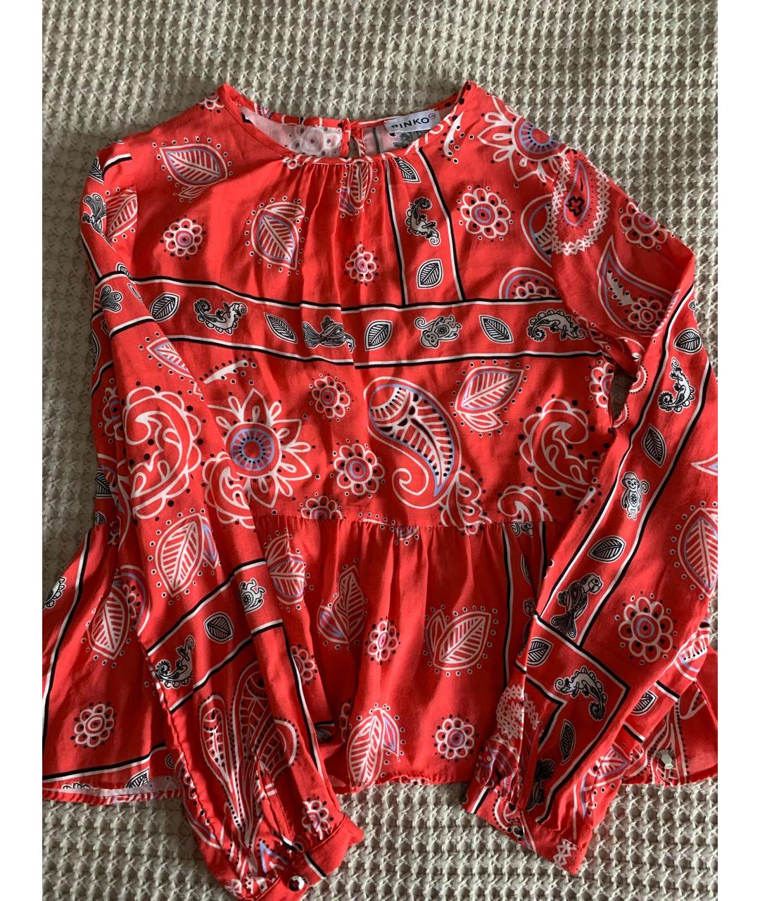PINKO Коралловая вискозная рубашка/блузка, фото 2