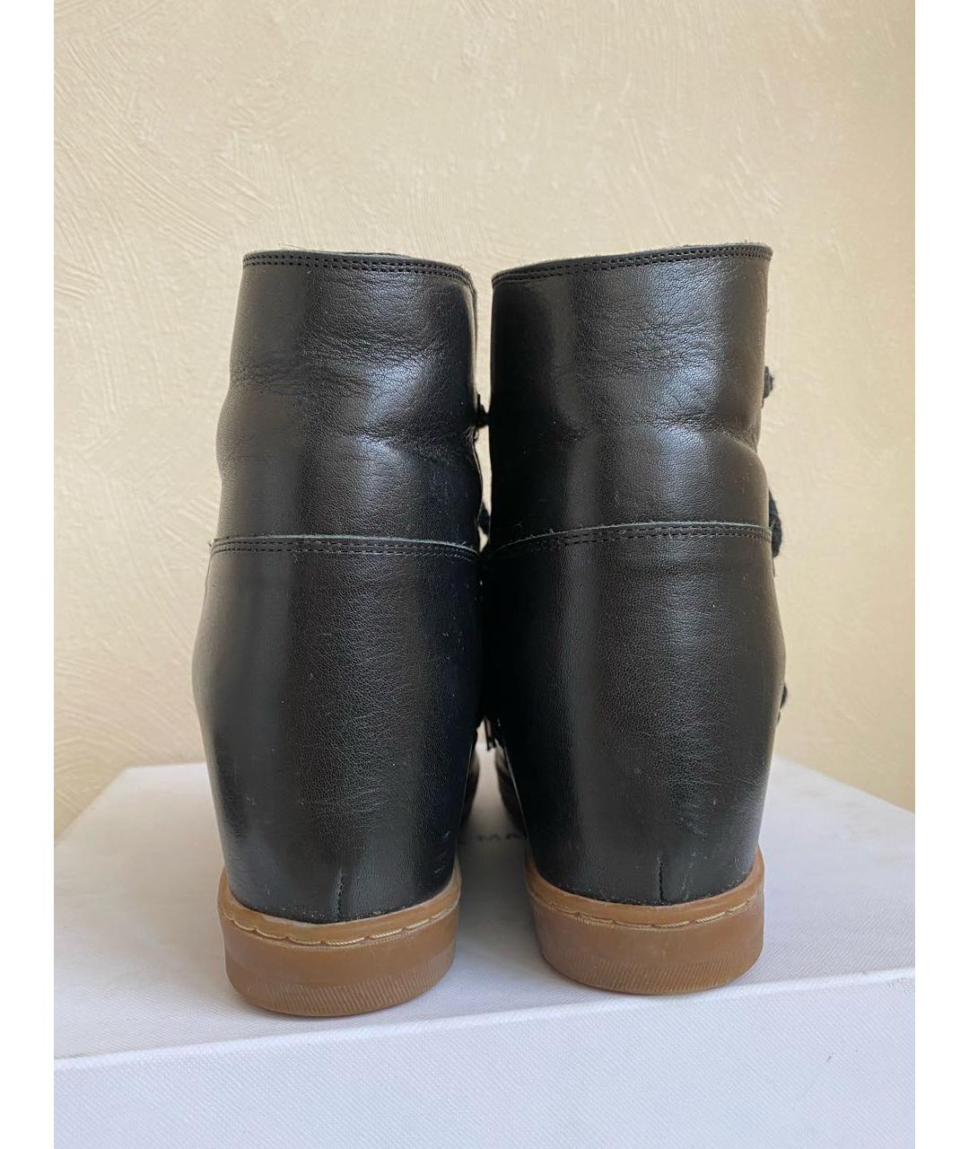 ISABEL MARANT Черные кожаные ботинки, фото 4
