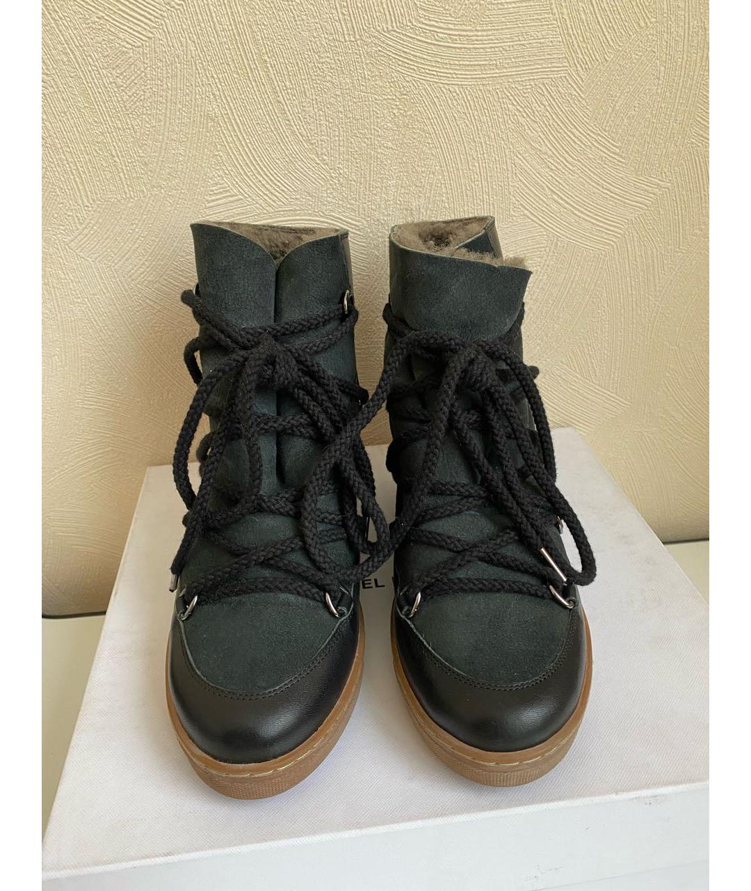 ISABEL MARANT Черные кожаные ботинки, фото 2