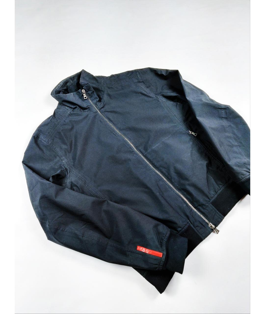 PRADA Черная полиэстеровая куртка, фото 3