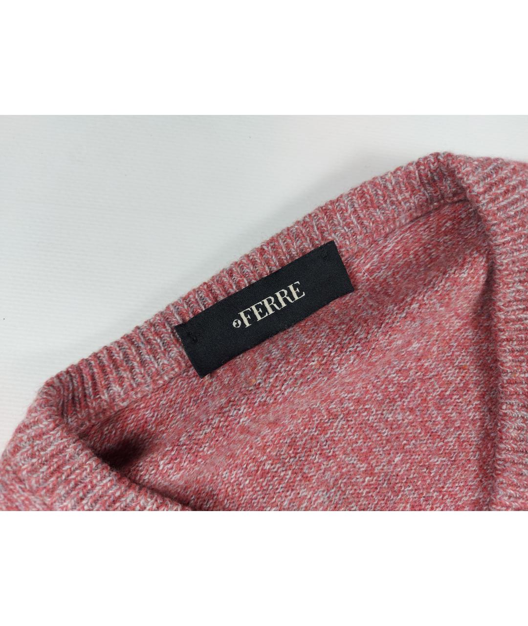 GIANFRANCO FERRE VINTAGE Розовый шерстяной джемпер / свитер, фото 4