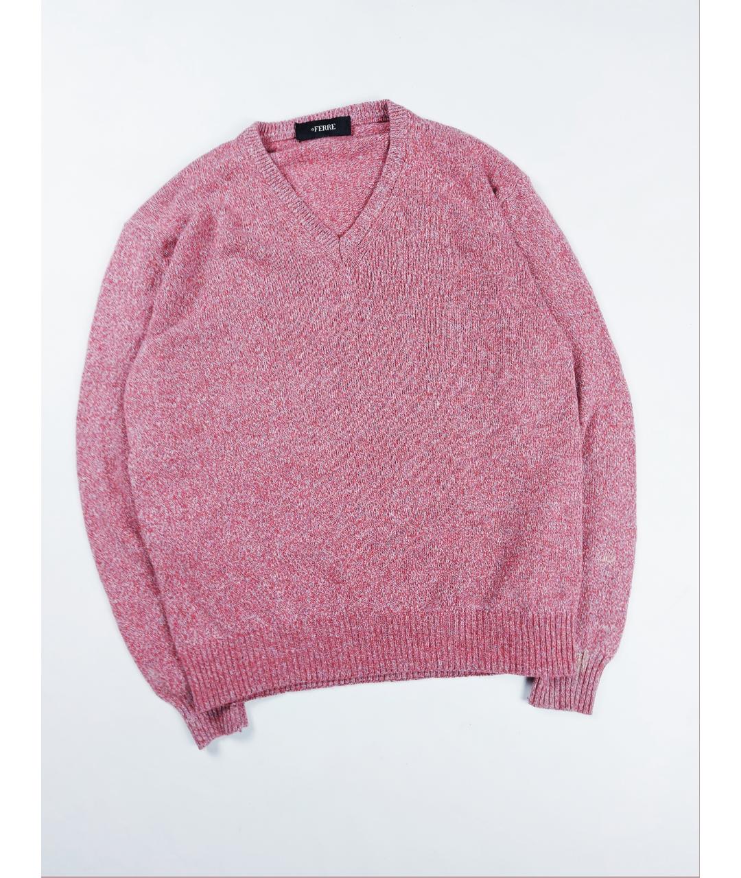 GIANFRANCO FERRE VINTAGE Розовый шерстяной джемпер / свитер, фото 8