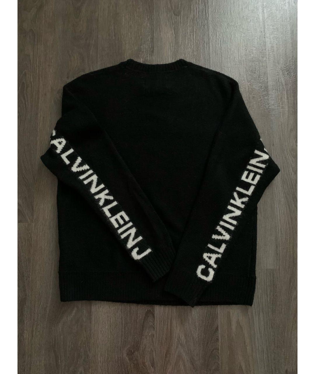 CALVIN KLEIN Черный шерстяной джемпер / свитер, фото 3