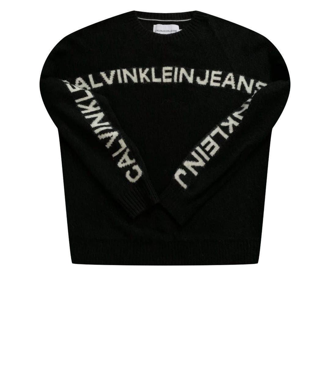 CALVIN KLEIN Черный шерстяной джемпер / свитер, фото 1