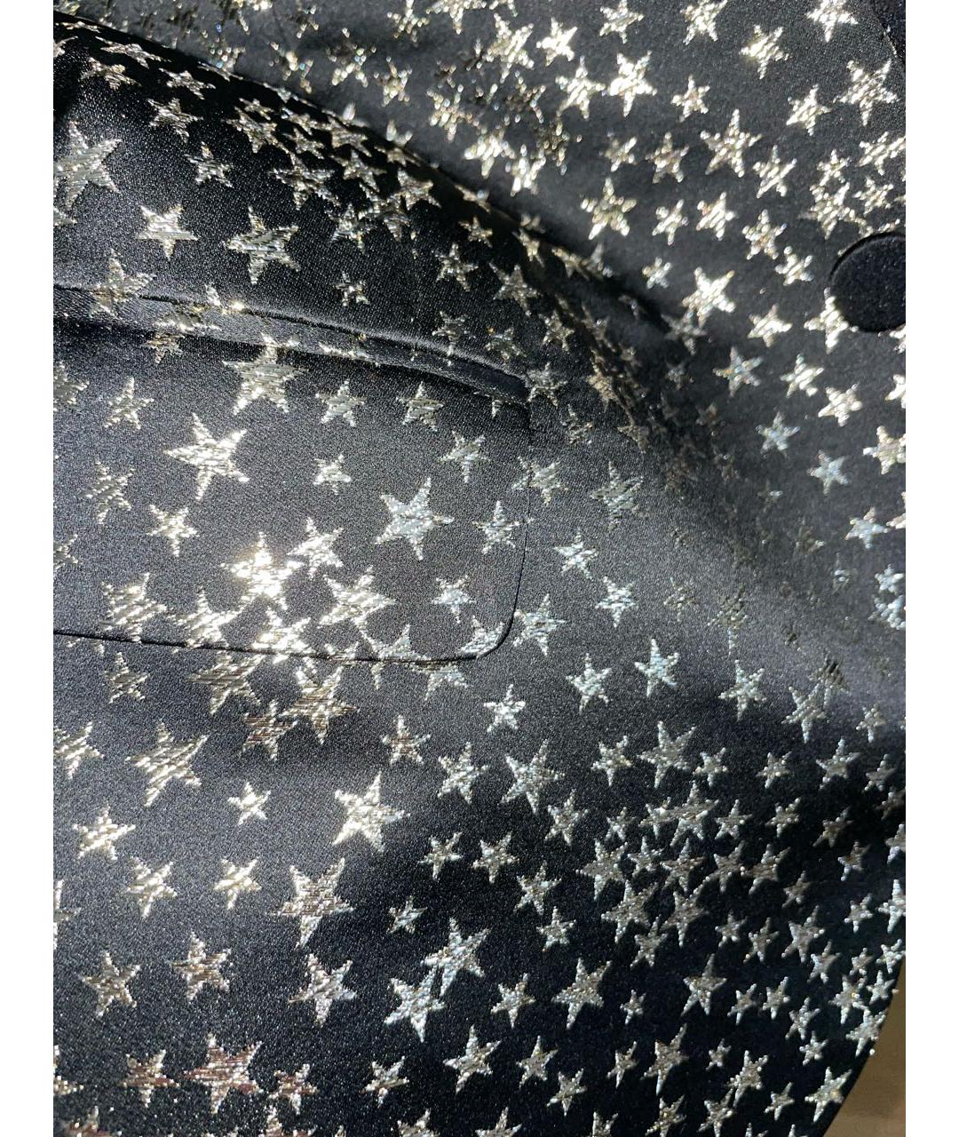 SAINT LAURENT Черный атласный жакет/пиджак, фото 6