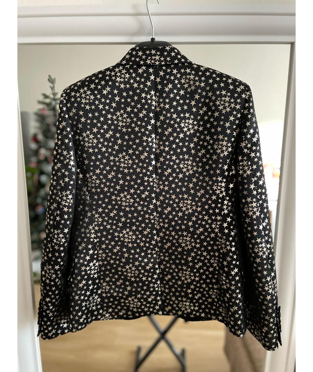 SAINT LAURENT Черный атласный жакет/пиджак, фото 2