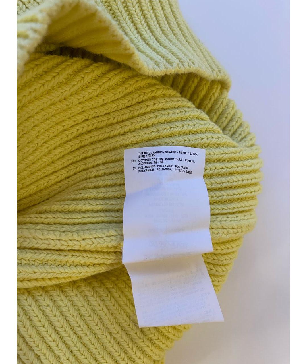 BALENCIAGA Желтый хлопковый джемпер / свитер, фото 4
