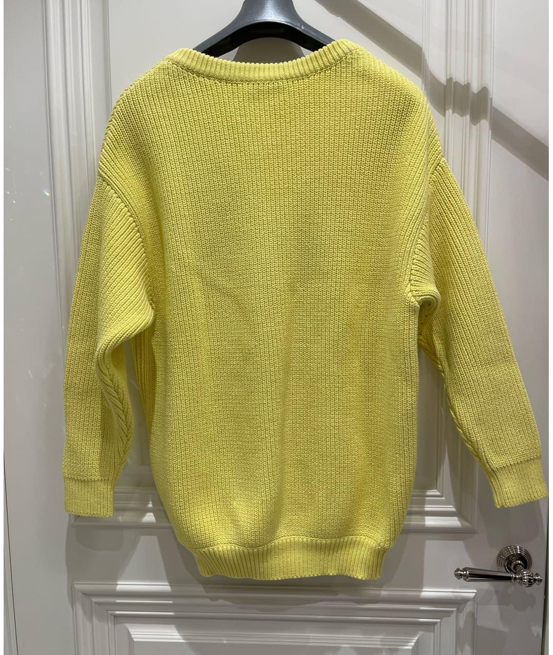 BALENCIAGA Желтый хлопковый джемпер / свитер, фото 2