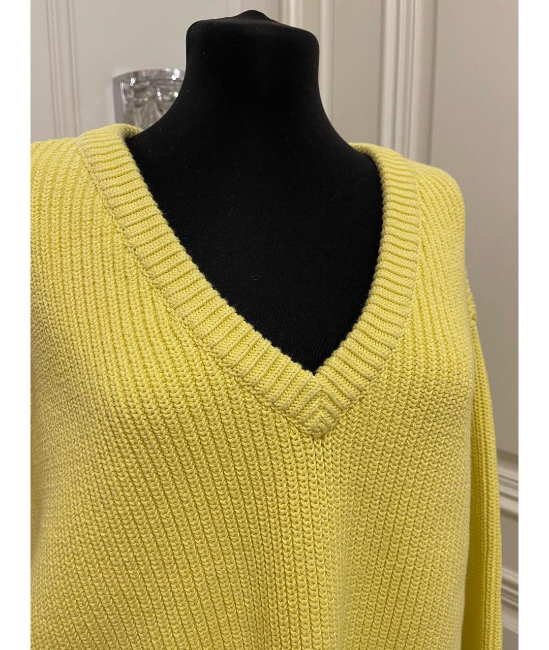 BALENCIAGA Желтый хлопковый джемпер / свитер, фото 3