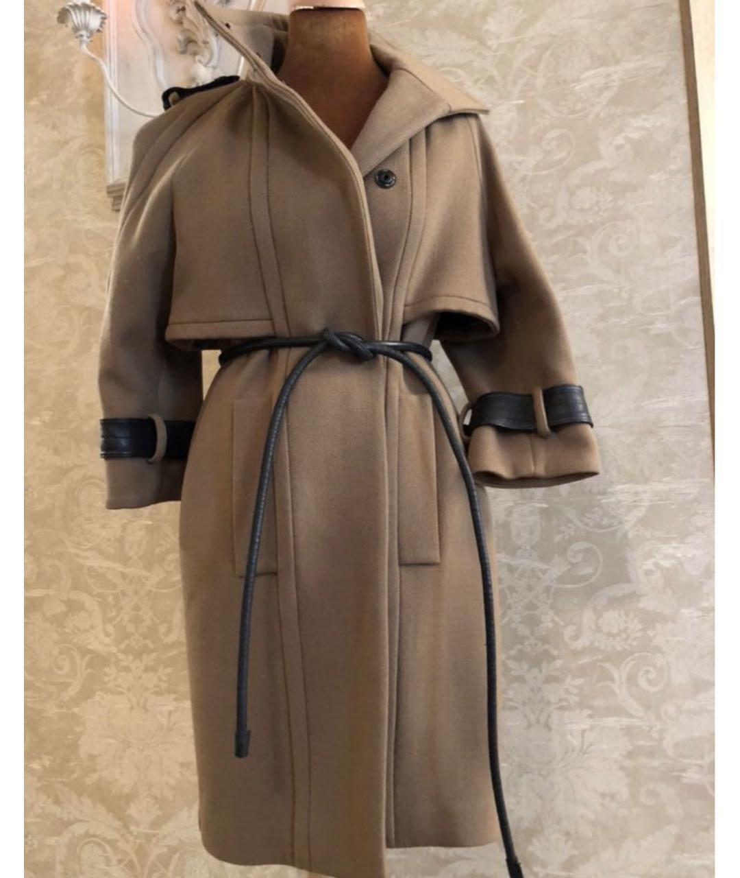 BURBERRY Бежевое шерстяное пальто, фото 6