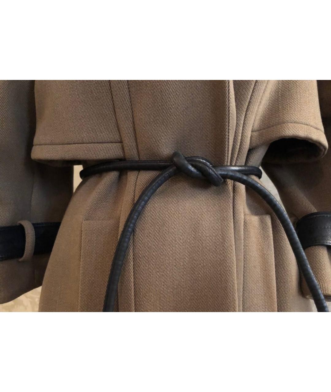 BURBERRY Бежевое шерстяное пальто, фото 4