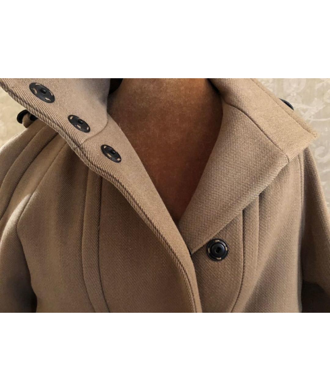 BURBERRY Бежевое шерстяное пальто, фото 5