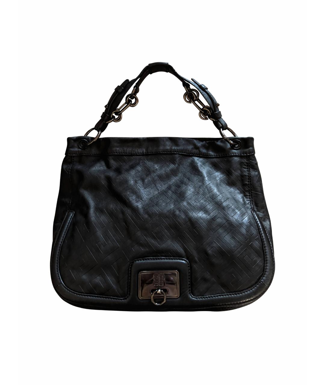 GIVENCHY Черная кожаная сумка с короткими ручками, фото 1