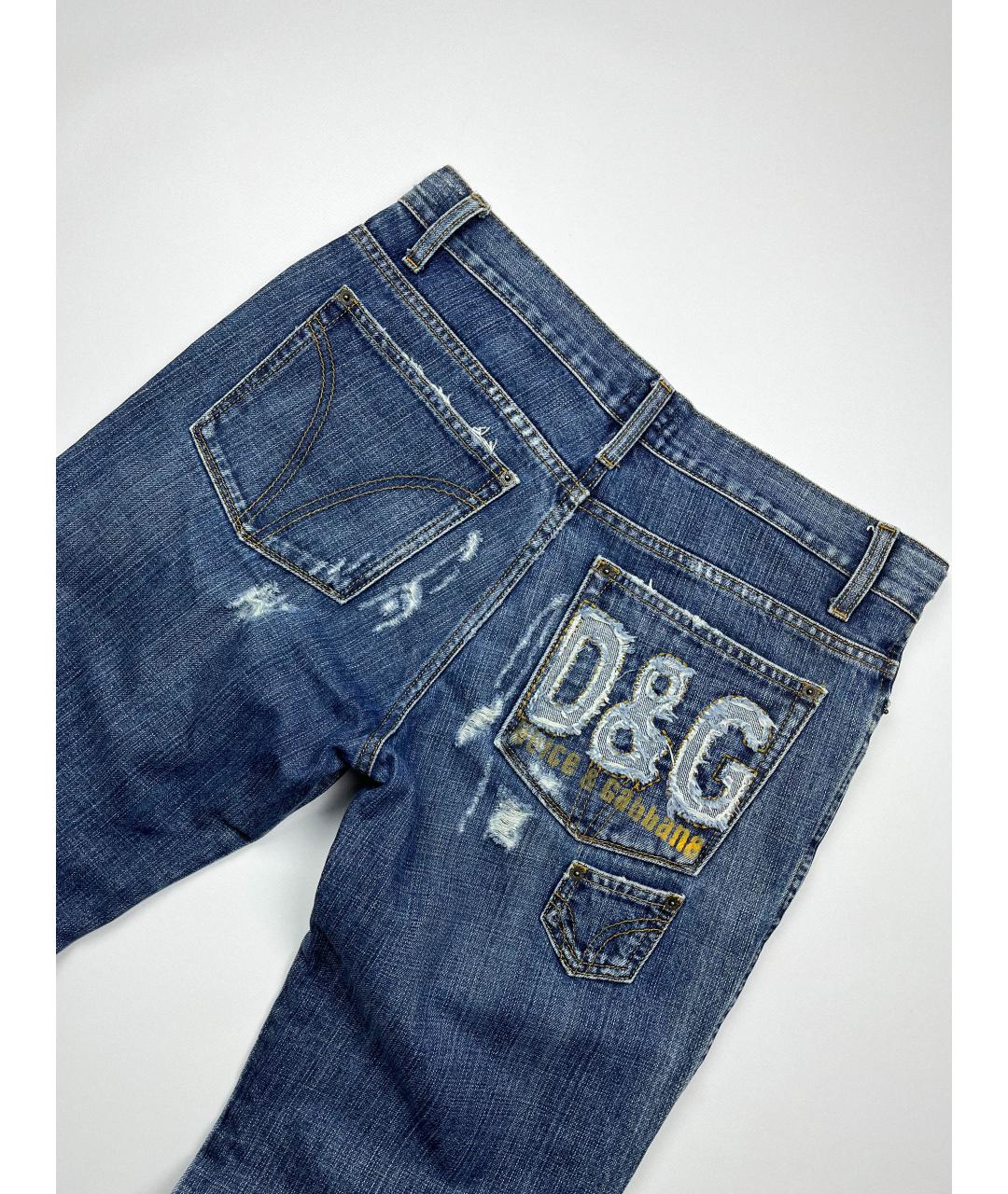 DOLCE & GABBANA VINTAGE Голубые хлопковые джинсы, фото 2