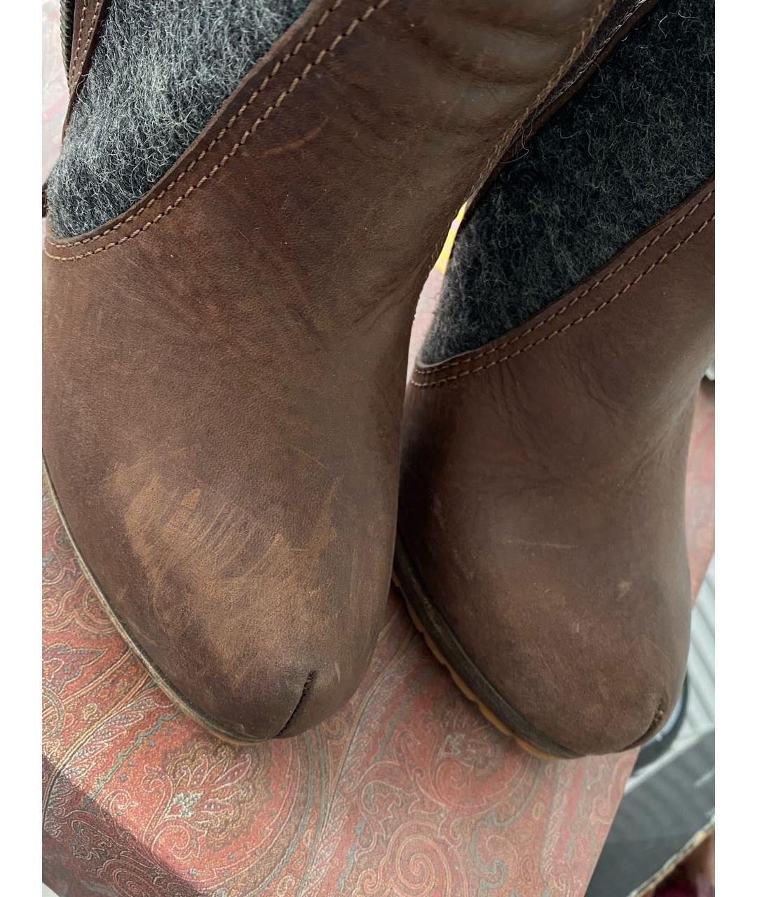 ETRO Коричневые кожаные ботинки, фото 2