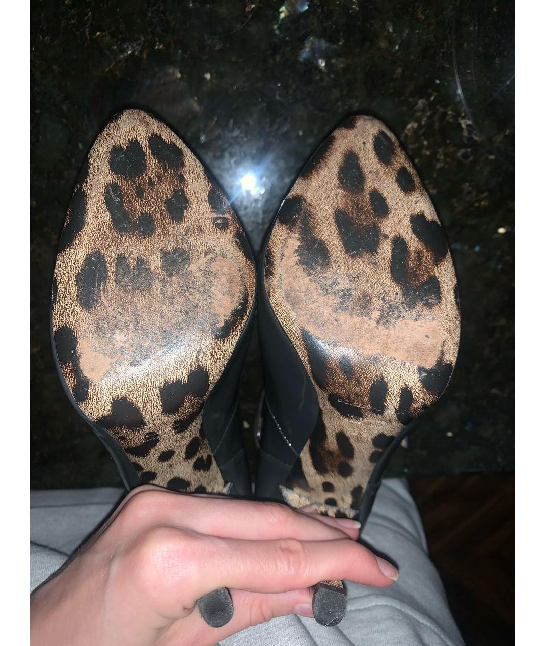 DOLCE&GABBANA Антрацитовые туфли из лакированной кожи, фото 5