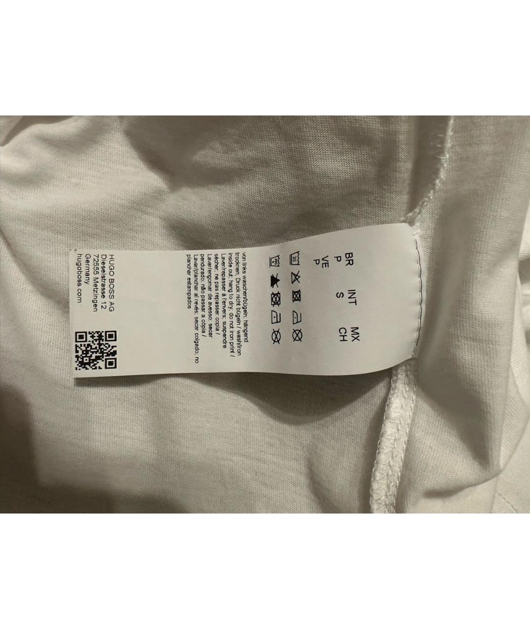 HUGO BOSS Белая хлопковая футболка, фото 3