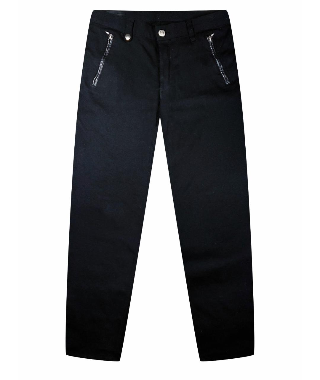 ALEXANDER MCQUEEN Черные хлопко-эластановые брюки чинос, фото 1