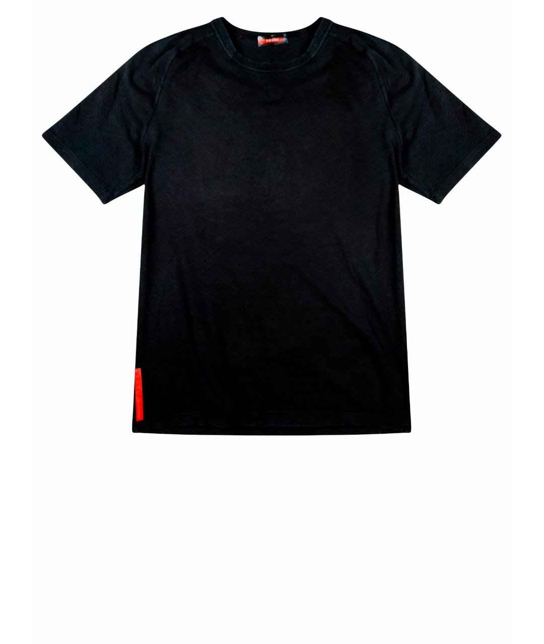 PRADA Черная хлопковая футболка, фото 1