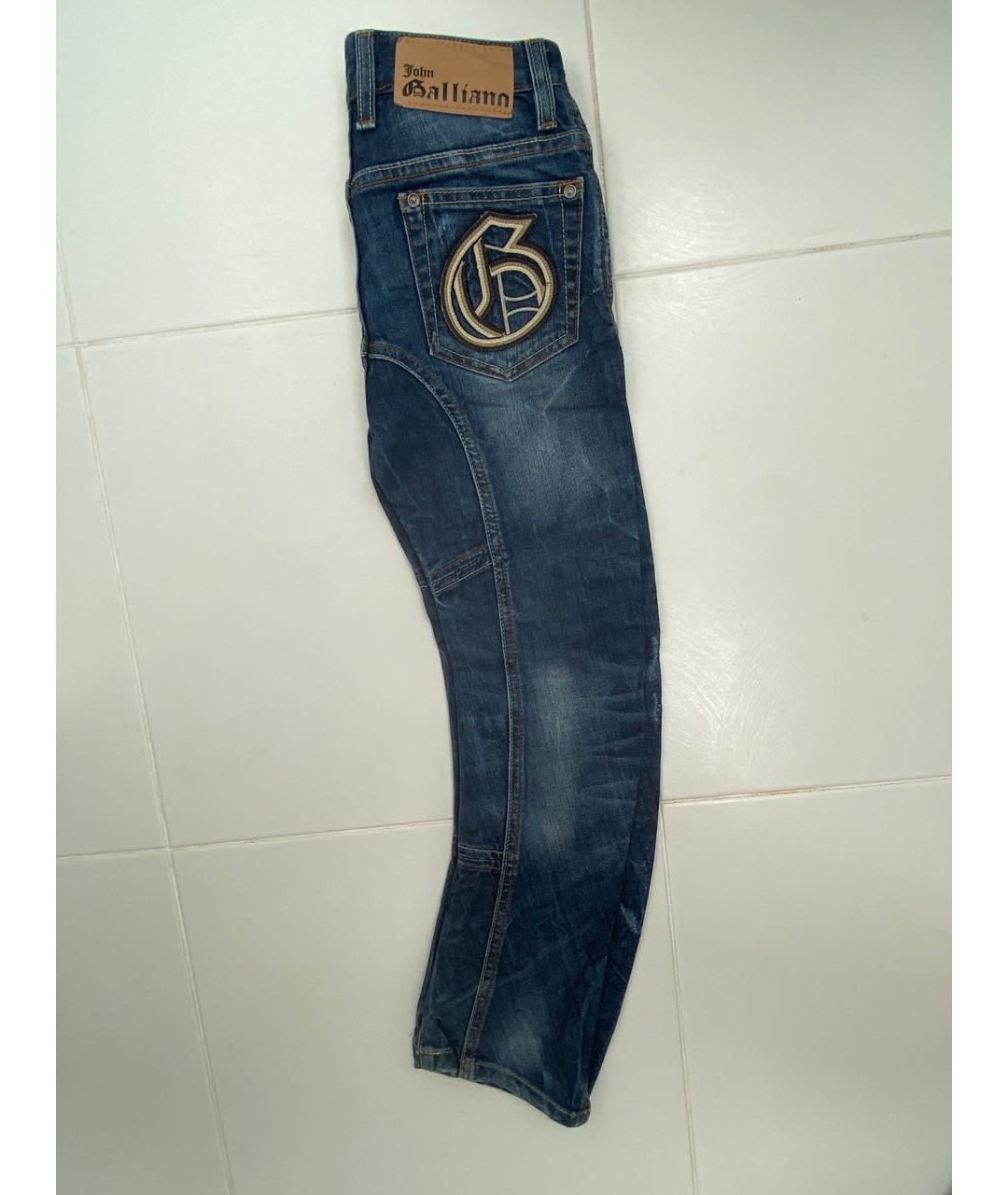 JOHN GALLIANO Синие хлопковые детские джинсы, фото 4