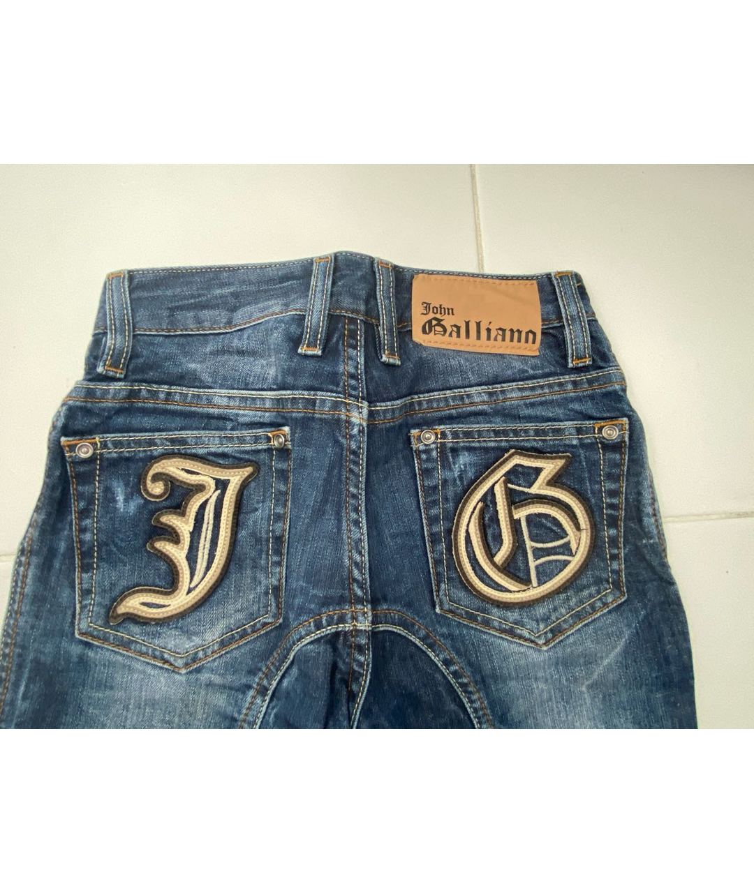 JOHN GALLIANO Синие хлопковые детские джинсы, фото 2
