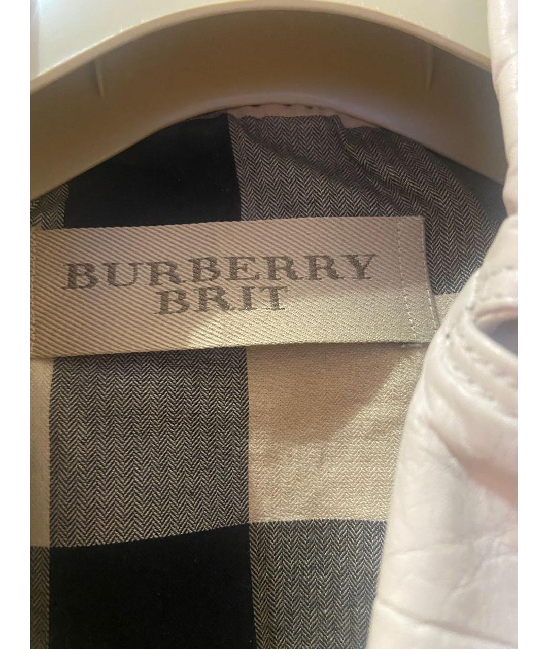 BURBERRY Белая кожаная куртка, фото 4