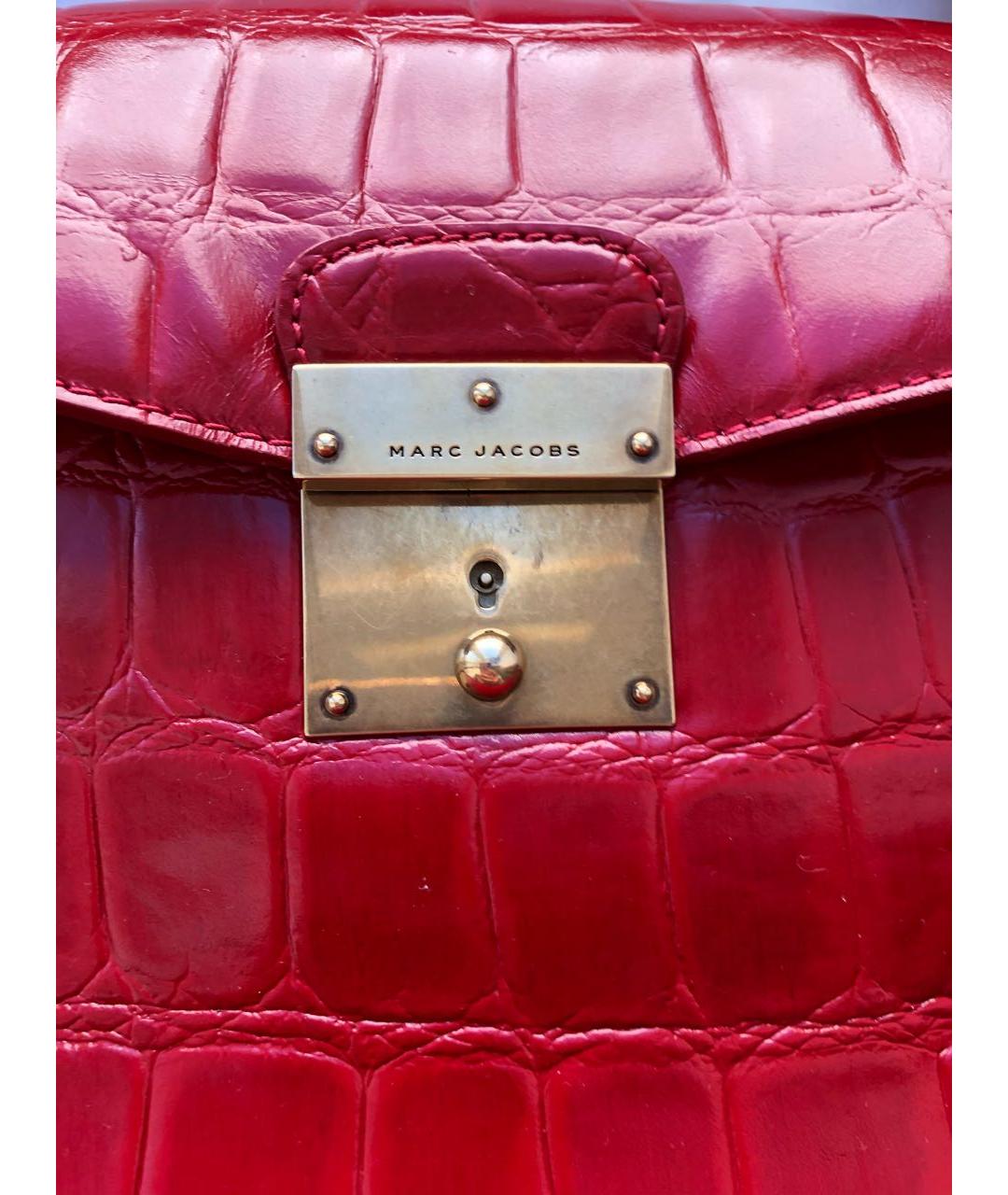 MARC JACOBS Красная кожаная сумка с короткими ручками, фото 4