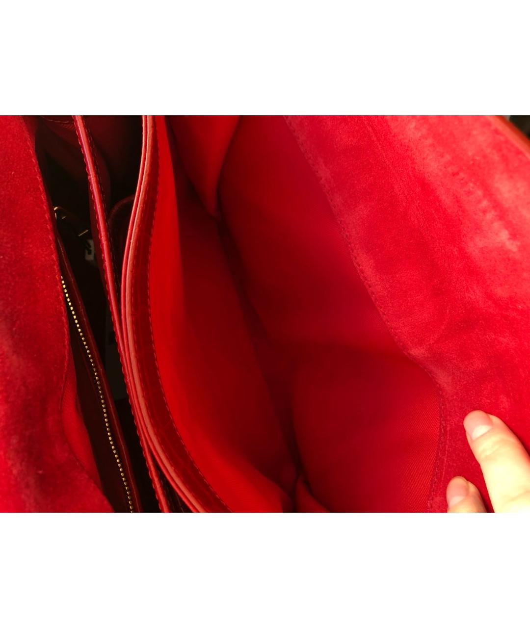 MARC JACOBS Красная кожаная сумка с короткими ручками, фото 7