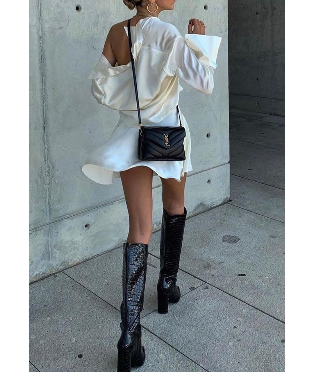 SAINT LAURENT Бежевая кожаная сумка тоут, фото 9