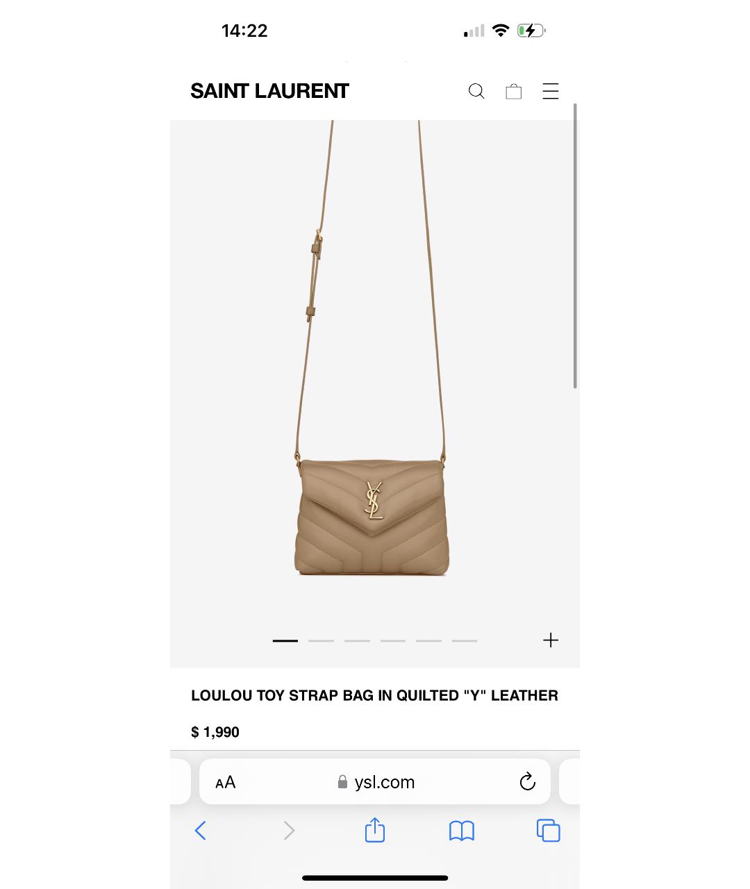 SAINT LAURENT Бежевая кожаная сумка тоут, фото 3