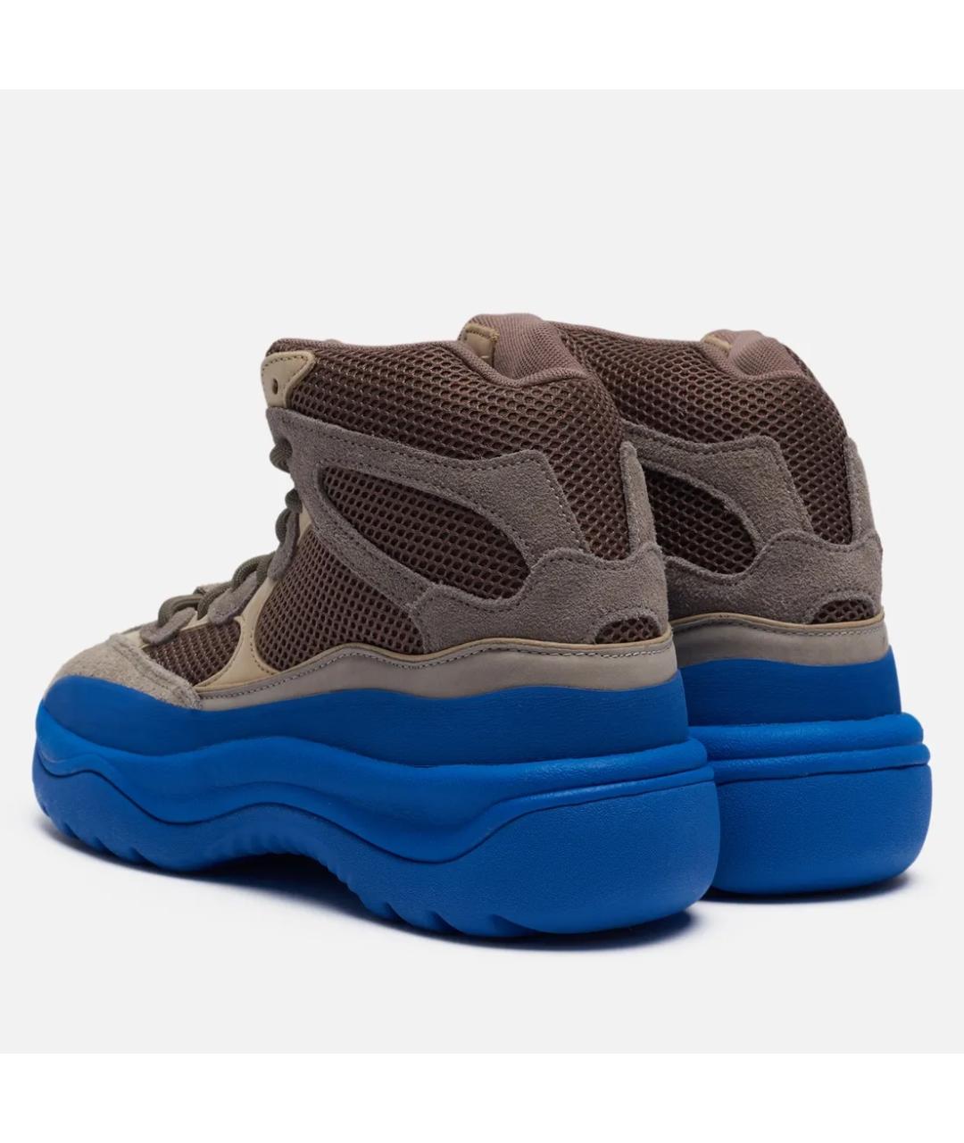 ADIDAS YEEZY Синие замшевые высокие кроссовки / кеды, фото 3