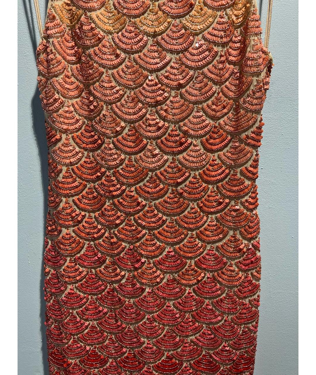 ALICE+OLIVIA Коралловое полиэстеровое вечернее платье, фото 4
