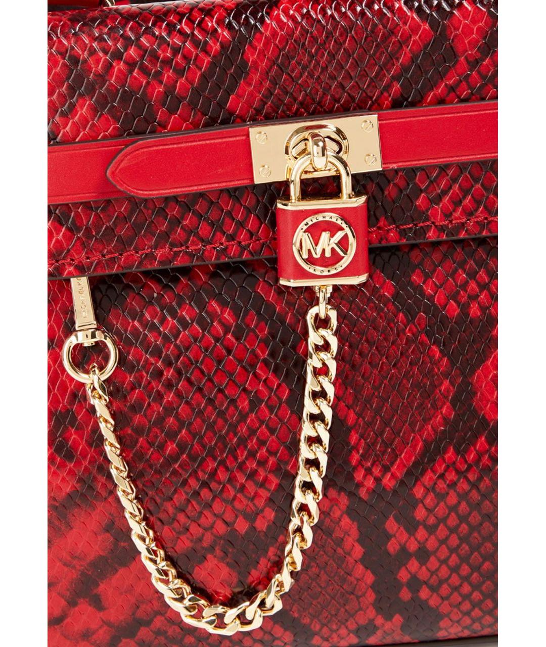 MICHAEL KORS Красная кожаная сумка через плечо, фото 4