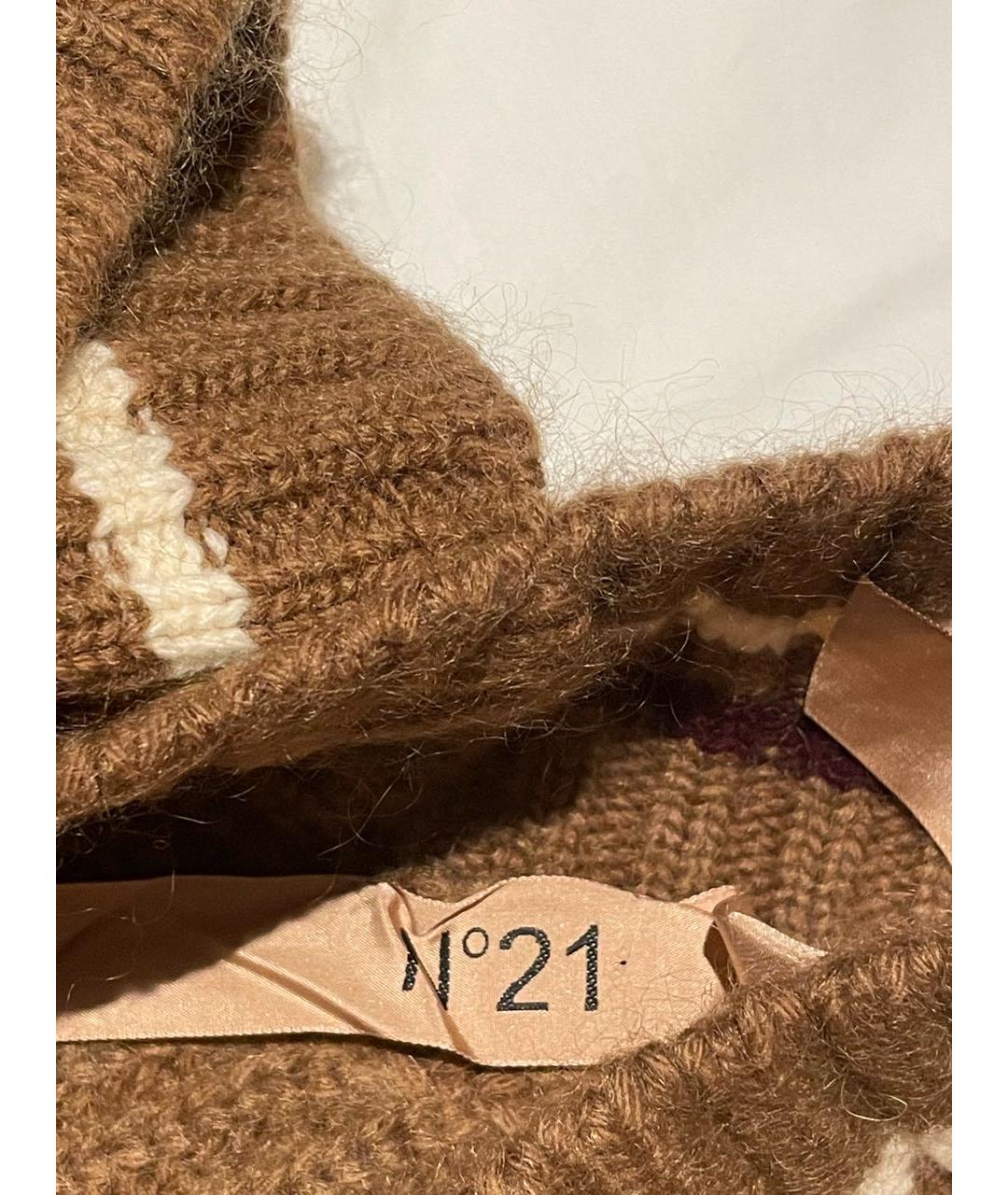 №21 Коричневый шерстяной джемпер / свитер, фото 8