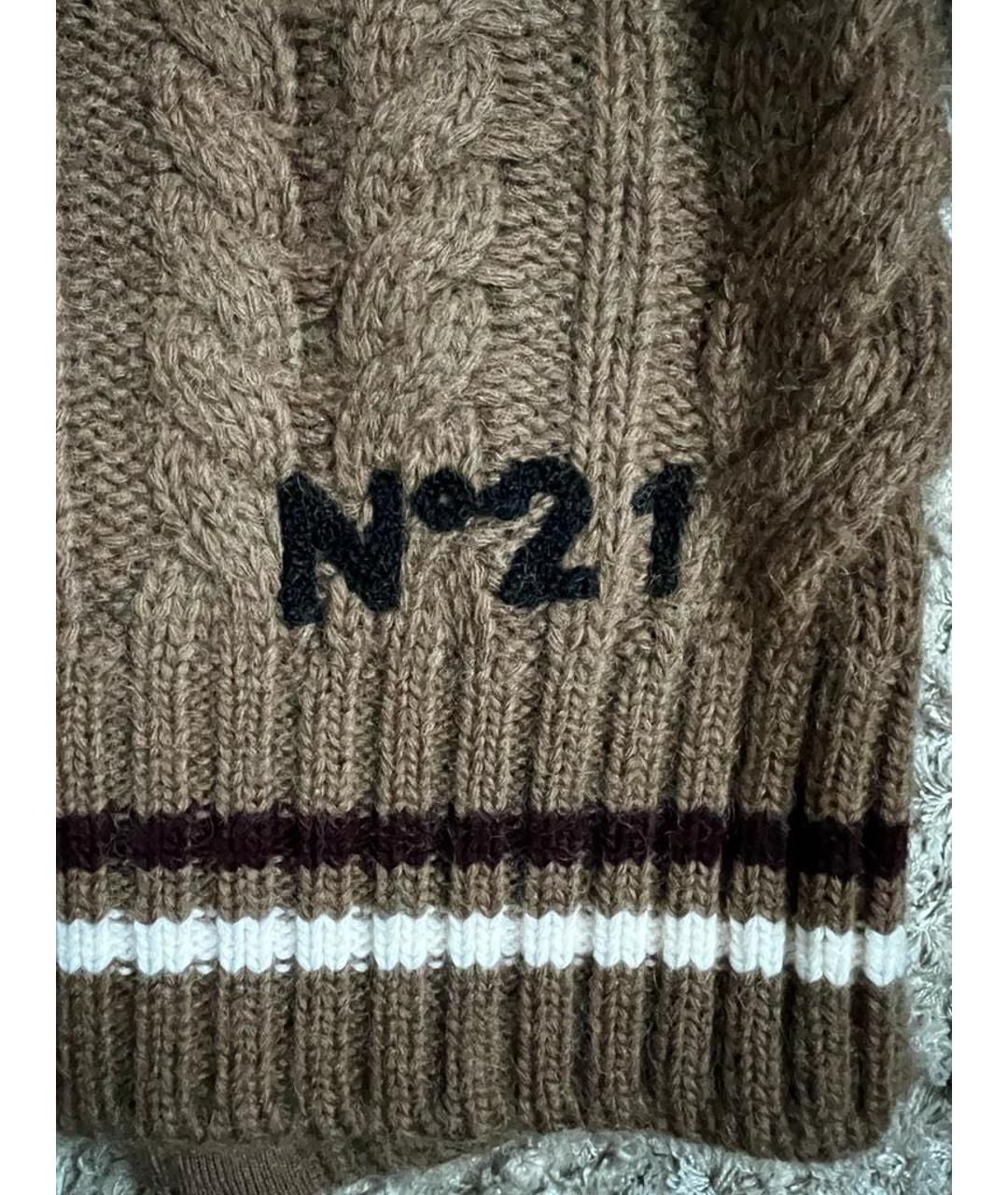 №21 Коричневый шерстяной джемпер / свитер, фото 7