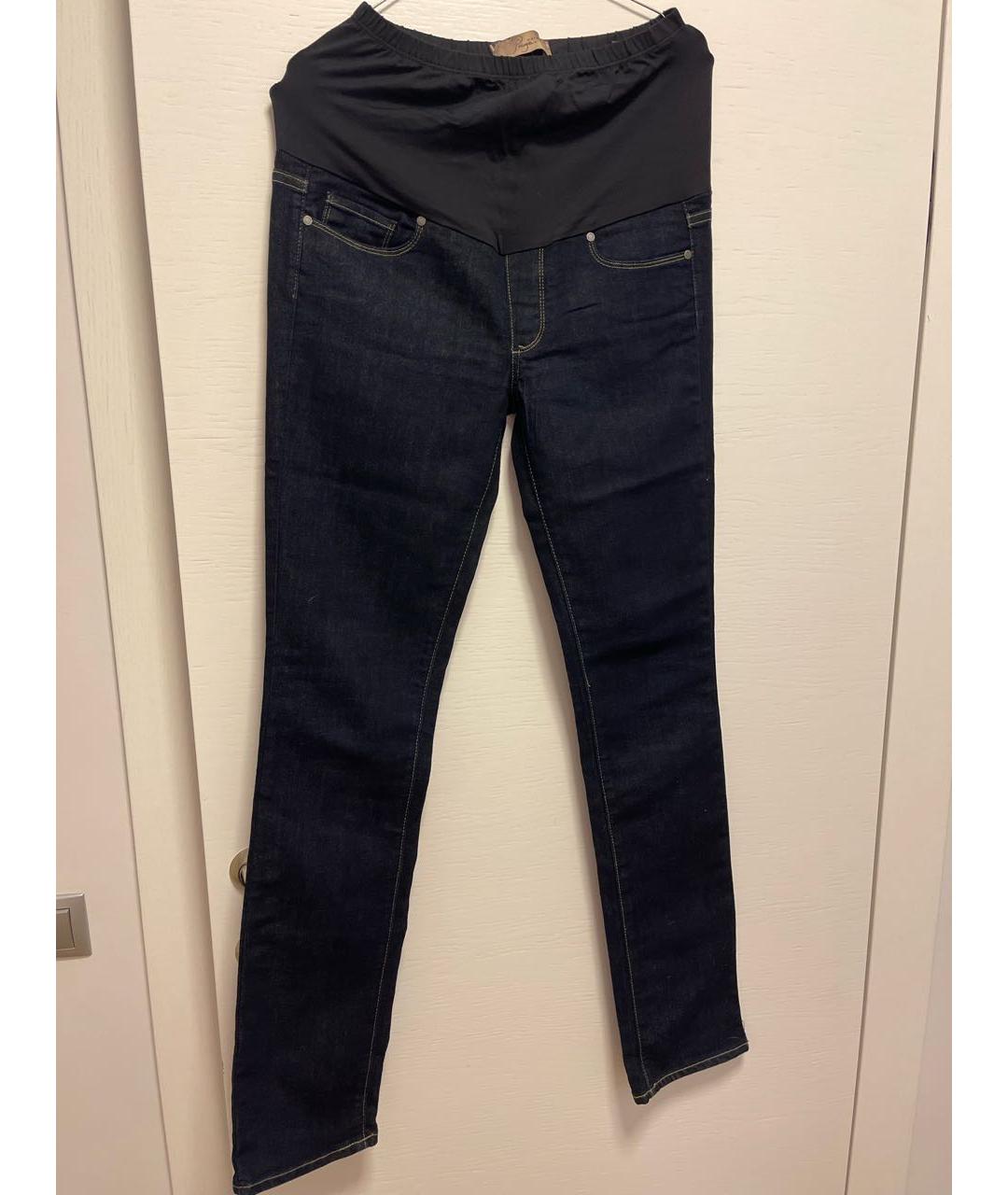 PAIGE Темно-синие хлопко-эластановые прямые джинсы, фото 3
