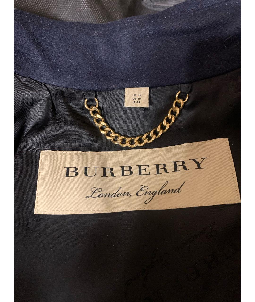 BURBERRY Темно-синее пальто, фото 2