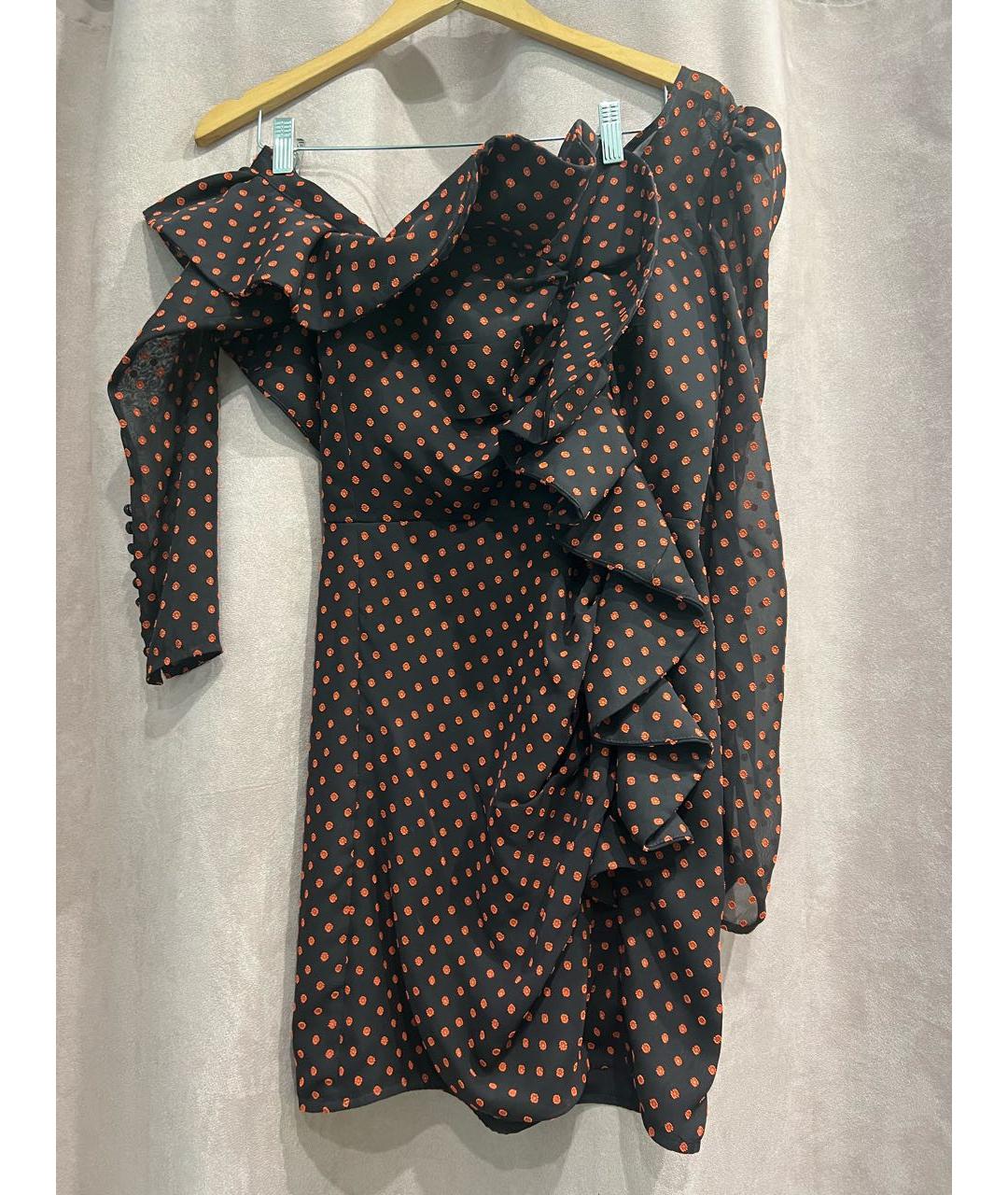 SELF-PORTRAIT Черное полиэстеровое коктейльное платье, фото 7
