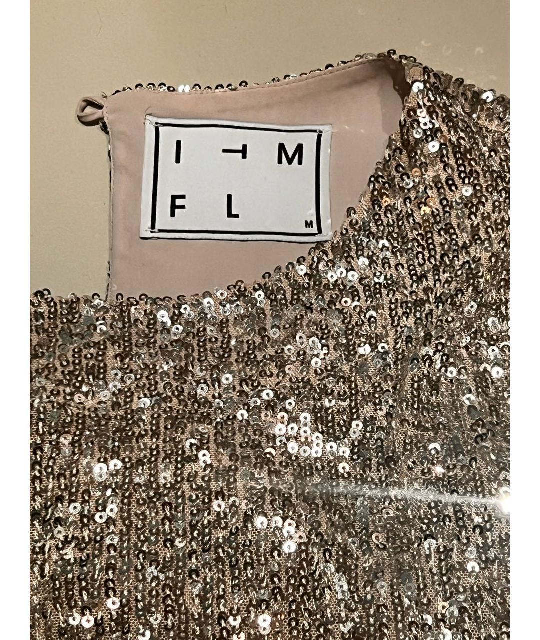 ITMFL Серебряное полиэстеровое коктейльное платье, фото 3