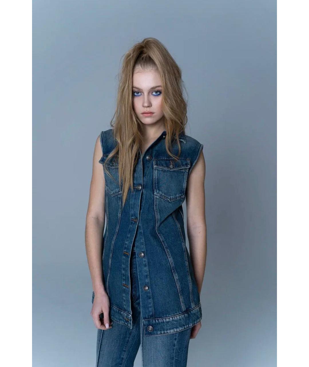 SPORTMAX Синий костюм с брюками, фото 8
