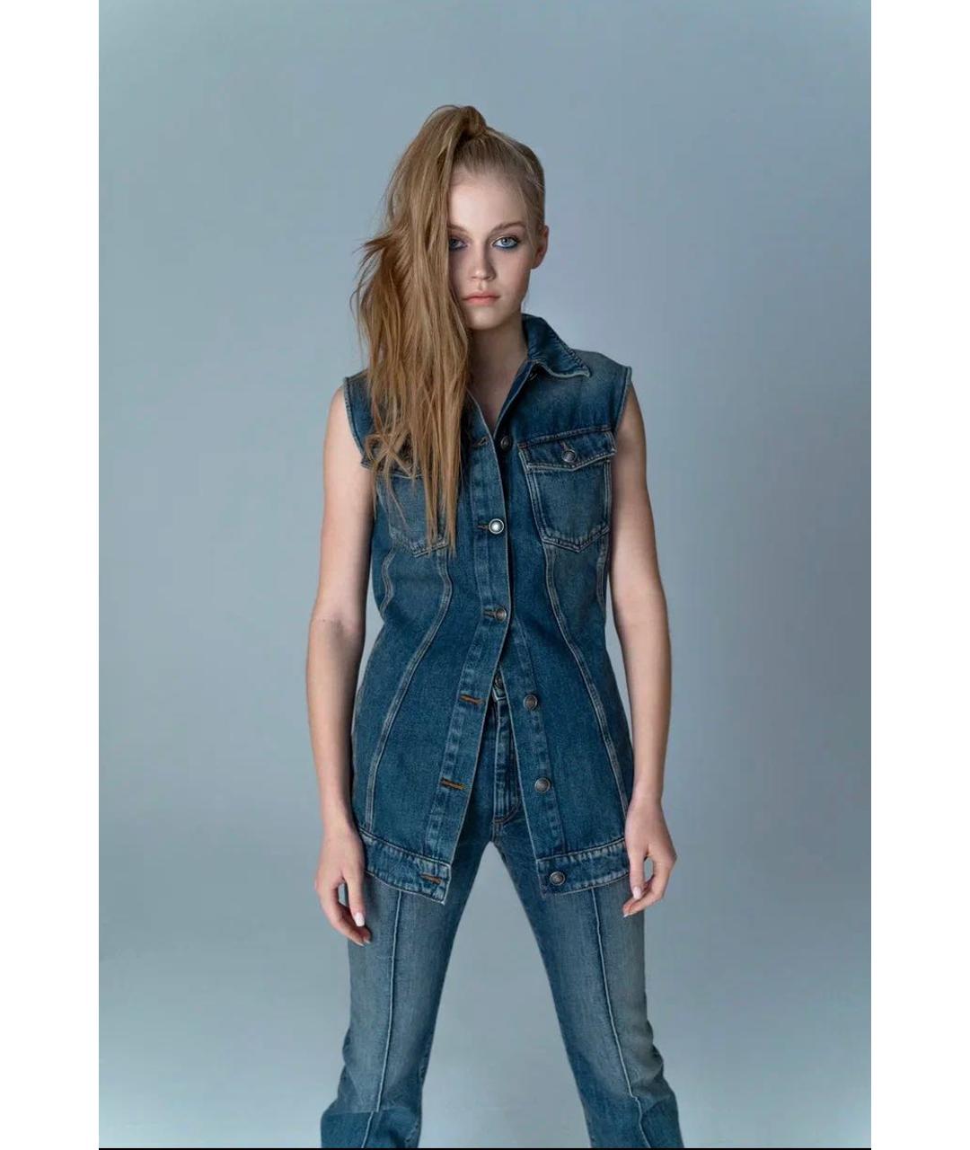 SPORTMAX Синий костюм с брюками, фото 7