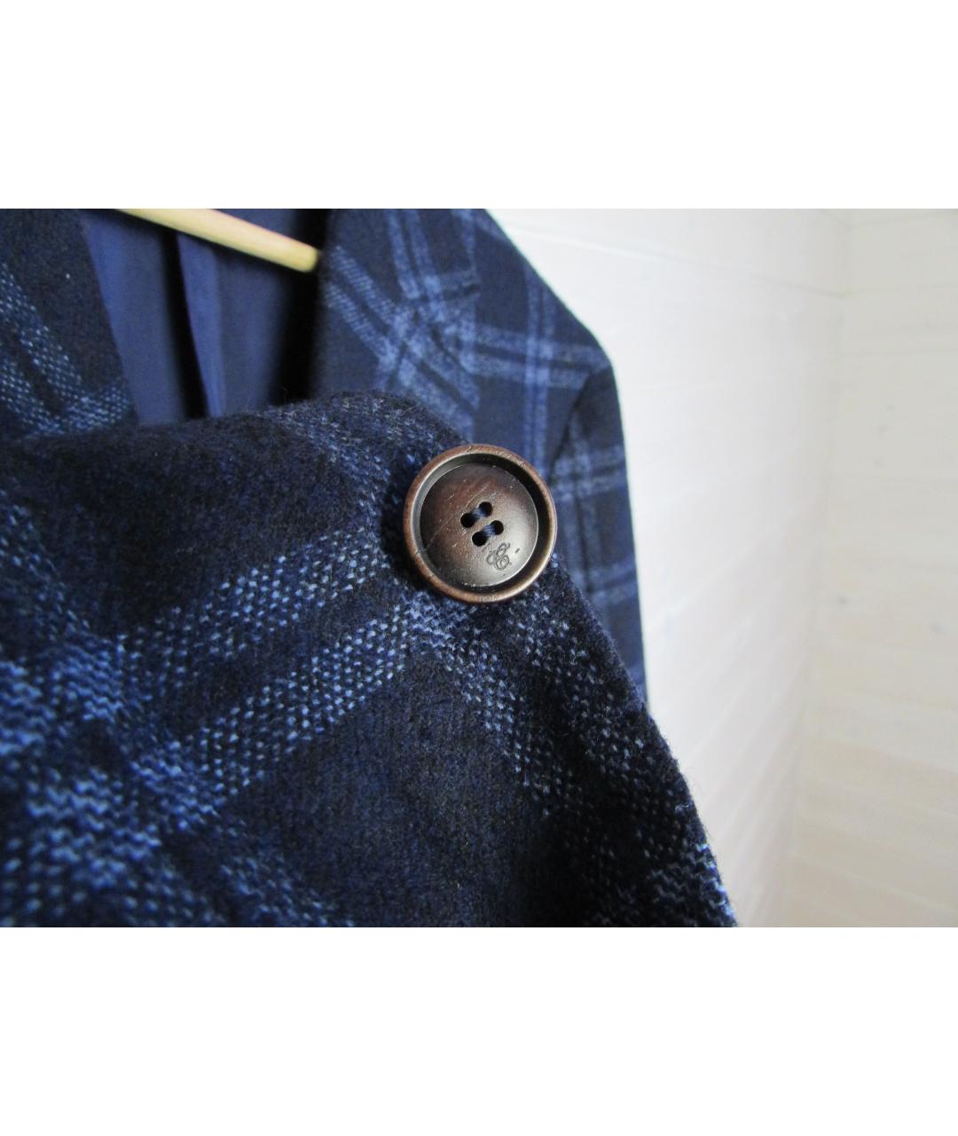 CANALI Темно-синий шерстяной пиджак, фото 5