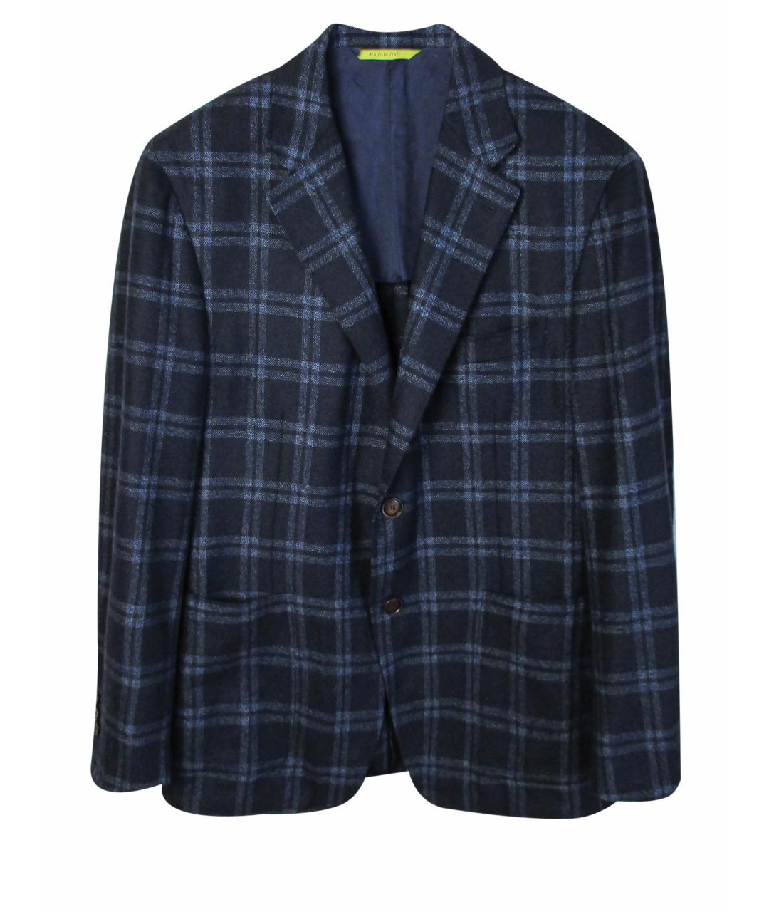 CANALI Темно-синий шерстяной пиджак, фото 1