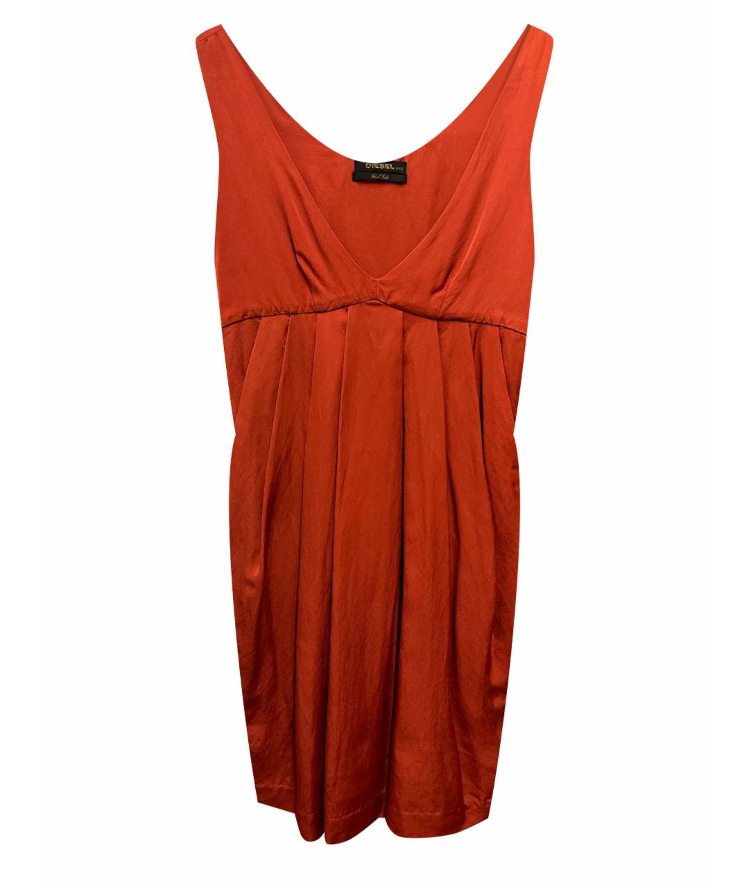 DIESEL Красное шелковое платье, фото 1